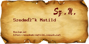 Szedmák Matild névjegykártya