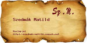 Szedmák Matild névjegykártya